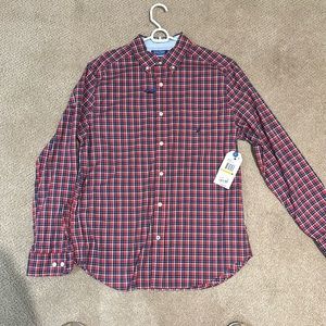 NWT Nautica Plaid Shirt. Classic Fit Stretch